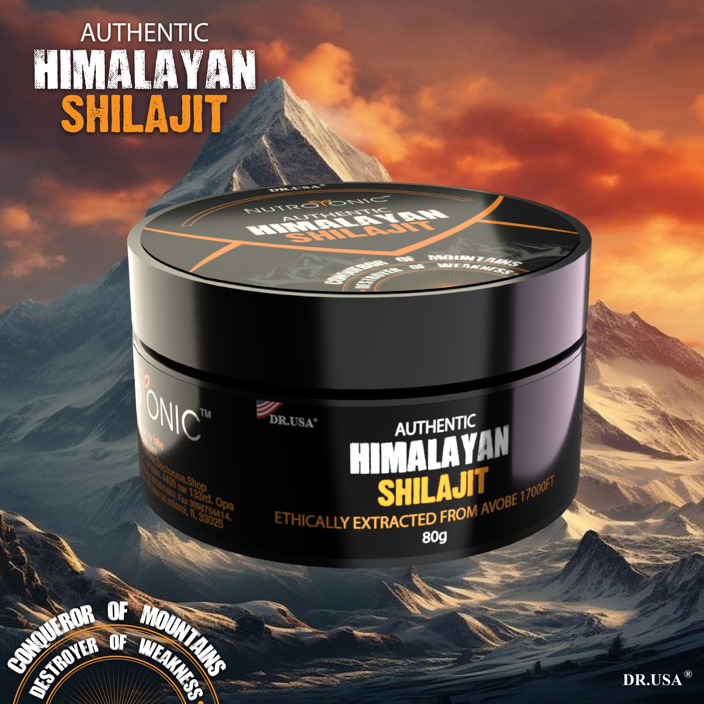 Shilajit Himalaya Original 80g – Resina Pura con 85+ Minerales y Ácido Fúlvico